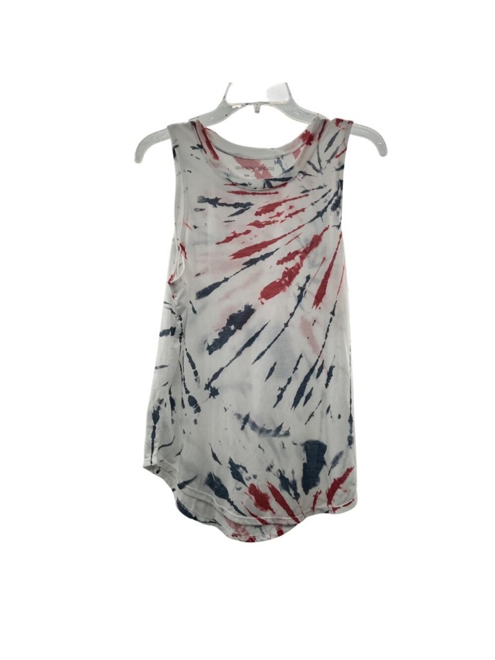 Grayson Threads Women's Sleeveless White/Multi Top Size Large